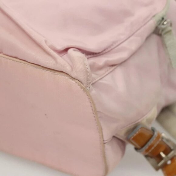 PRADA Backpack Nylon Pink Silver Auth 125696 - Picture 4 of 16
